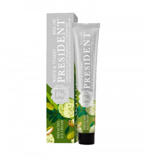 зубная паста PRESIDENT White & Yummy Фисташковое мороженое с мятой (100 RDA) 75г